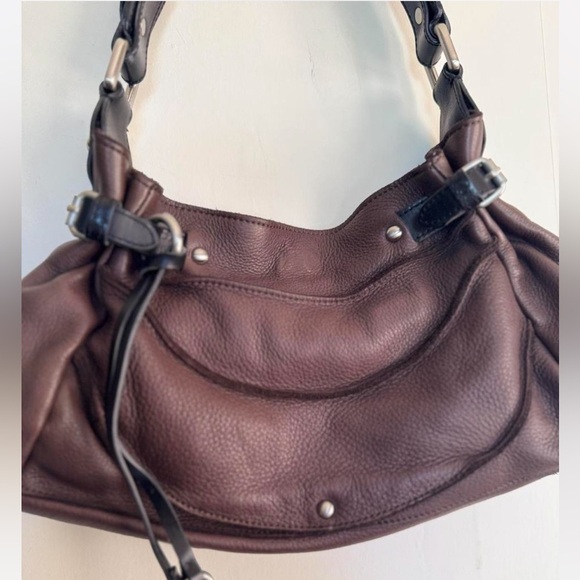 Kenneth Cole NY Brown Leather Shoulder Bag Y2K - Picture 8 of 9
